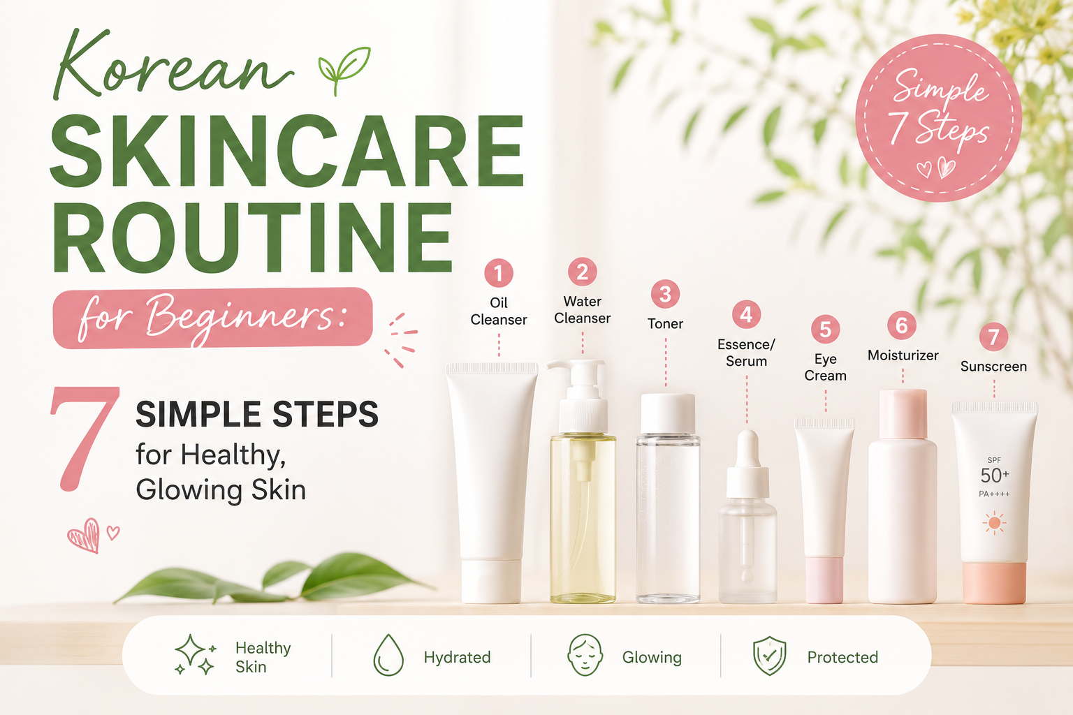 Korean Skincare Routine for Beginners: 7 Simple Steps for Healthy, Glowing Skin